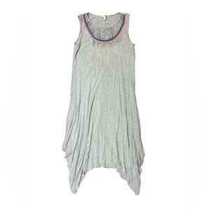 Spense Sleeveless Asymmetrical Boho Frayed Dress Women’s Medium